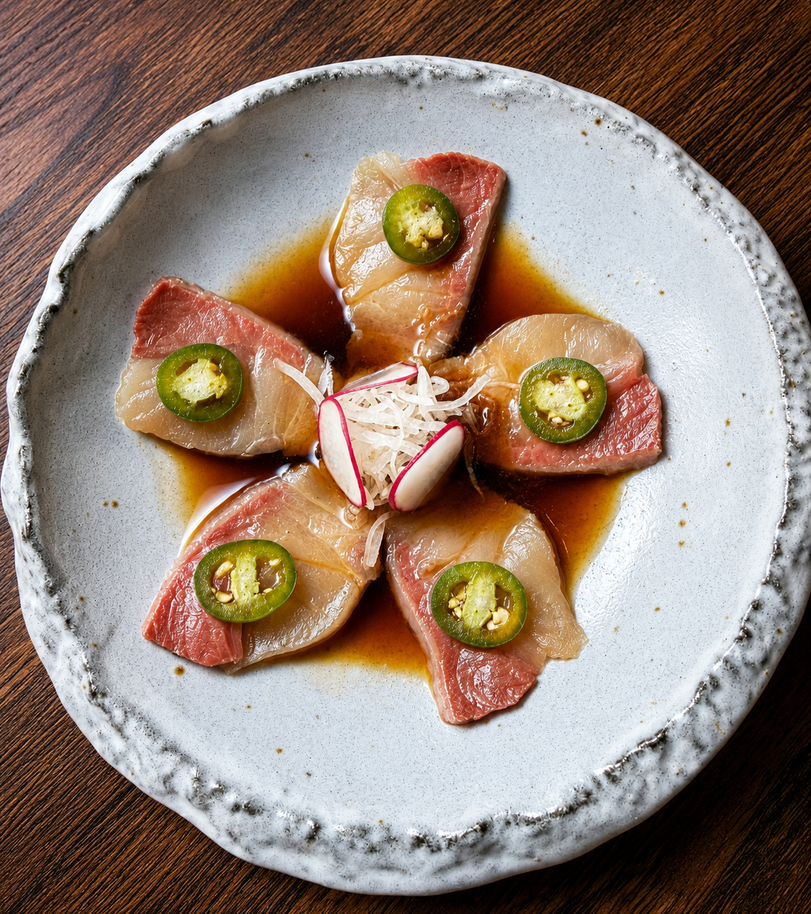Yellowtail sashimi at WANO